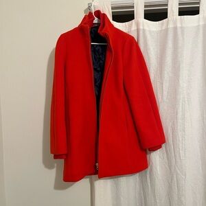 J.Crew Lodge Coat in Italian stadium-cloth wool vibrant red size 8